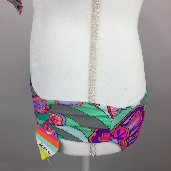 Raisins Bikini Medium Purple Green Floral - Picture 3 of 7